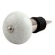 White Green Crackle Ceramic Wine Stopper